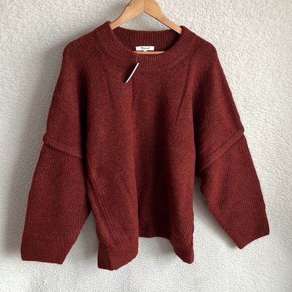 Madewell Havener Cable Knit Pullover Sweater Womens‎ 3X Brown - Picture 2 of 8